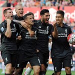 Liverpool Players celebrate heir goal