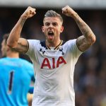 Tottenham defender Toby Alderweireld pumped up after the victory. (Getty Images)
