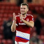 Ben Gibson applauding the Middlesbrough fans. (Getty Images)