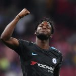 Michy Batshuayi celebrates after scoring for Chelsea. (Getty Images)