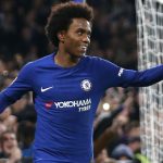 Willian celebrates after scoring for Chelsea. (Getty Images)