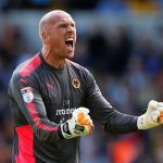 Wolves goalkeeper John Ruddy celebrates after the final whistle. (Getty Images)