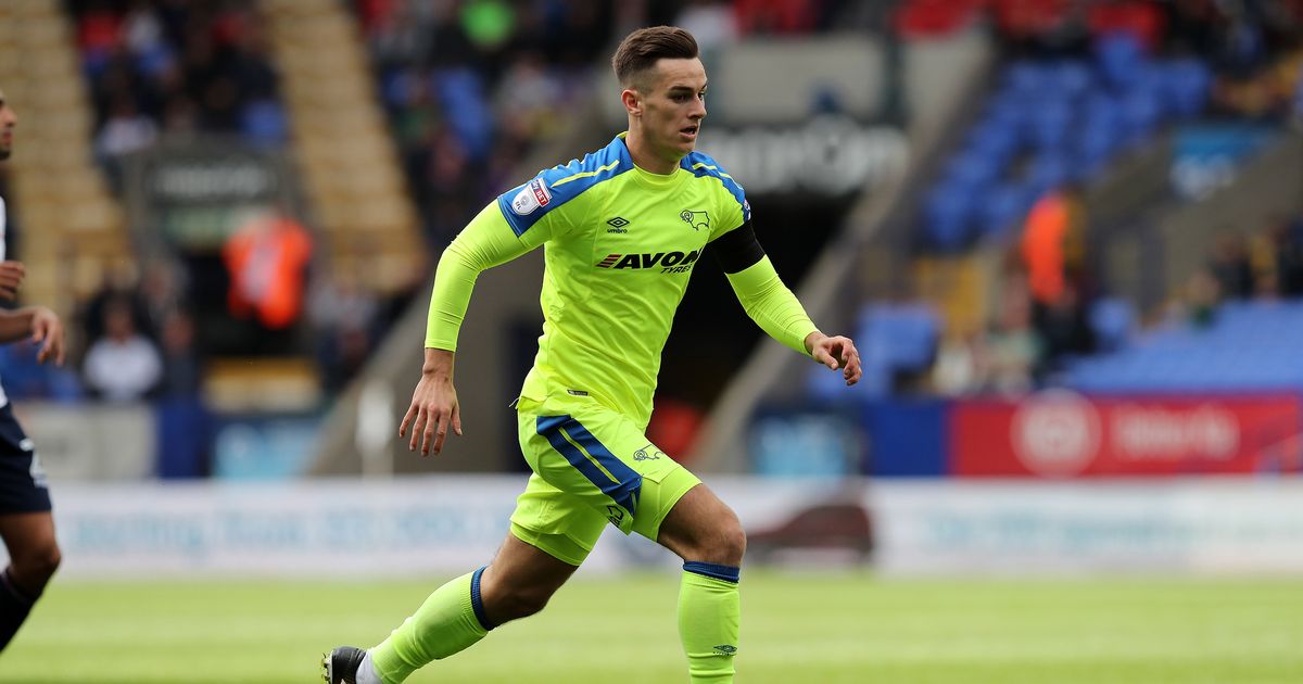 Derby County winger Tom Lawrence in action. (Getty Images)