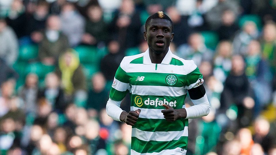 Celtic midfielder Eboue Kouassi in action. (Getty Images)