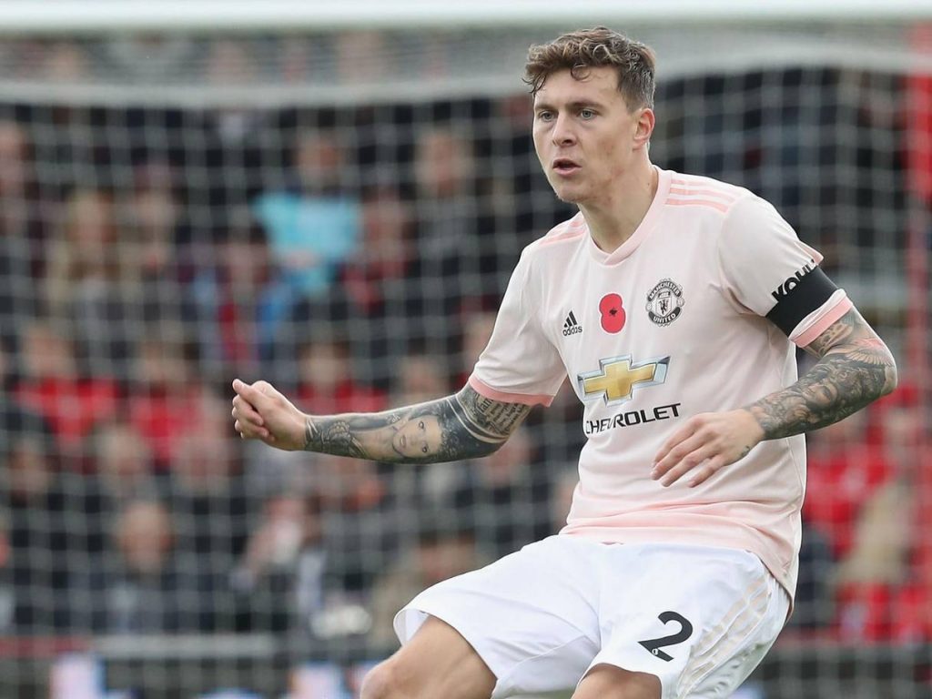 Manchester United defender Victor Lindelof passes the ball. (Getty Images)