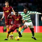 Celtic's Olivier Ntcham fights for the ball. (Getty Images)