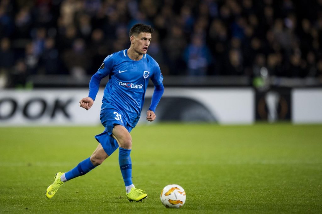 Genk right-back Joakim Maehle in action. (Getty Images)