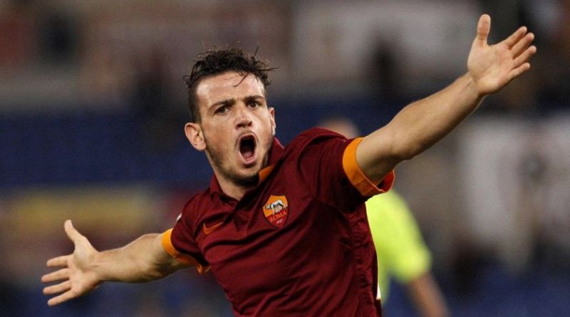AS Roma right-back Alessandro Florenzi celebrates after scoring. (Getty Images)