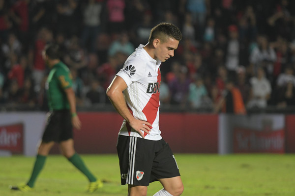 River Plate striker Rafael Borre looks disappointed. (Getty Images)
