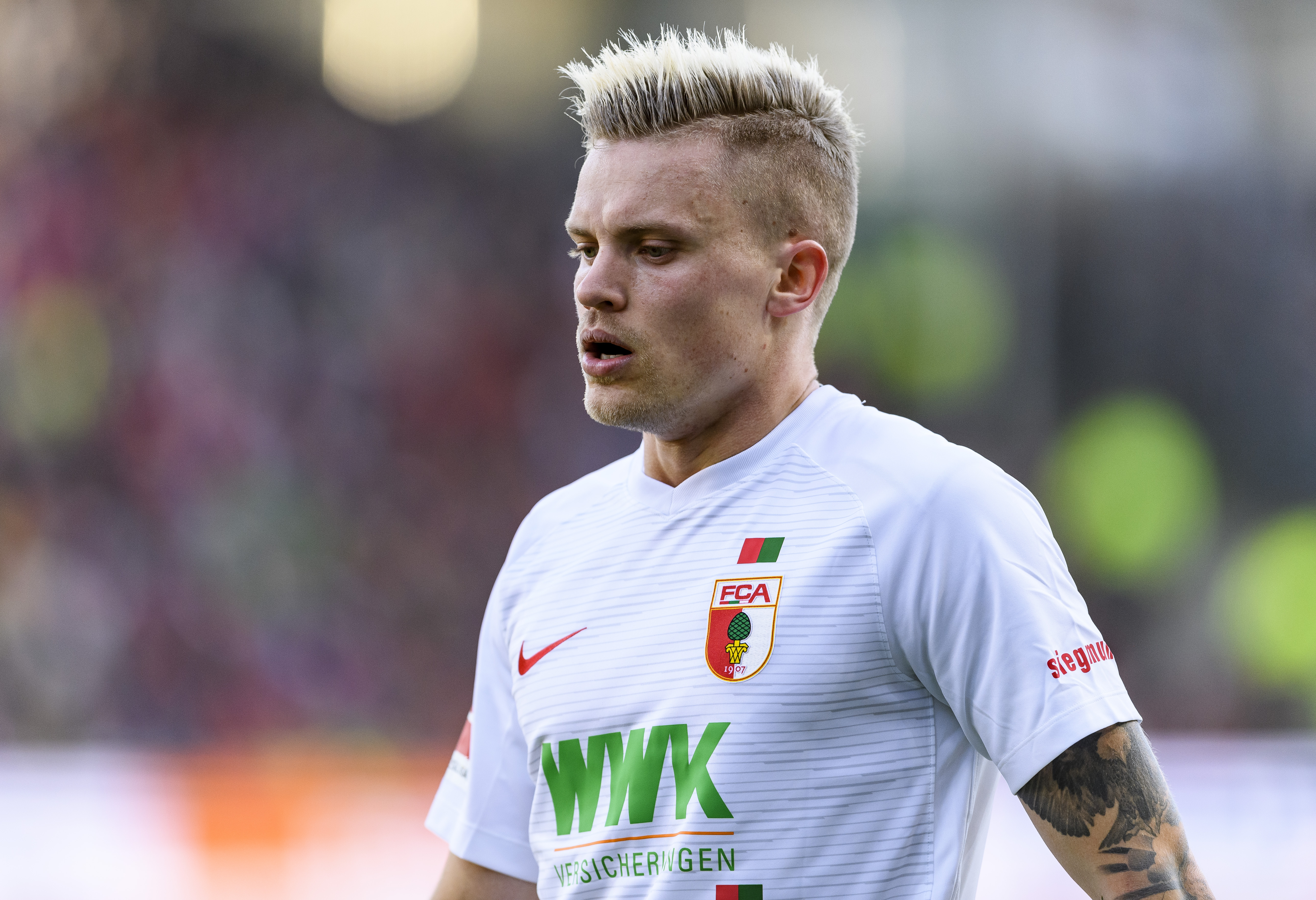 Philipp Max of Augsburg is seen during the Bundesliga match between Sport-Club Freiburg and FC Augsburg at Schwarzwald-Stadion on February 23, 2019. (Getty Images)
