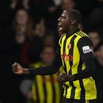 Watford midfielder Abdoulaye Doucoure celebrates after scoring. (Getty Images)