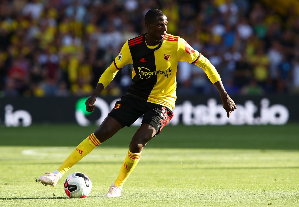 Abdoulaye Doucoure in action during a Premier League encounter between Watford and Arsenal. (Getty Images)