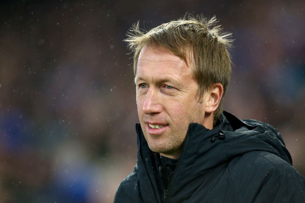 Brighton boss Graham Potter on the sidelines. (Getty Images)