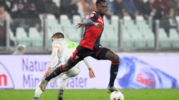 Christian Kouame of Genoa in action during the Serie A match between Juventus and Genoa. (Getty Images)
