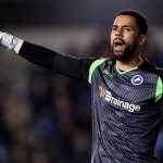 Jordan Archer of Millwall reacts during the Sky Bet Championship match between Millwall and Birmingham City at The Den. (Getty Images)
