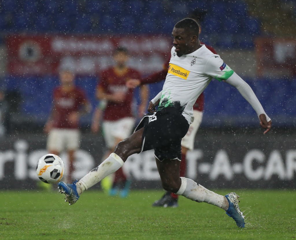 Marcus Thuram of Borussia Moenchengladbach in action during the UEFA Europa League group J match between AS Roma and Borussia Moenchengladbach at Stadio Olimpico. (Getty Images)
