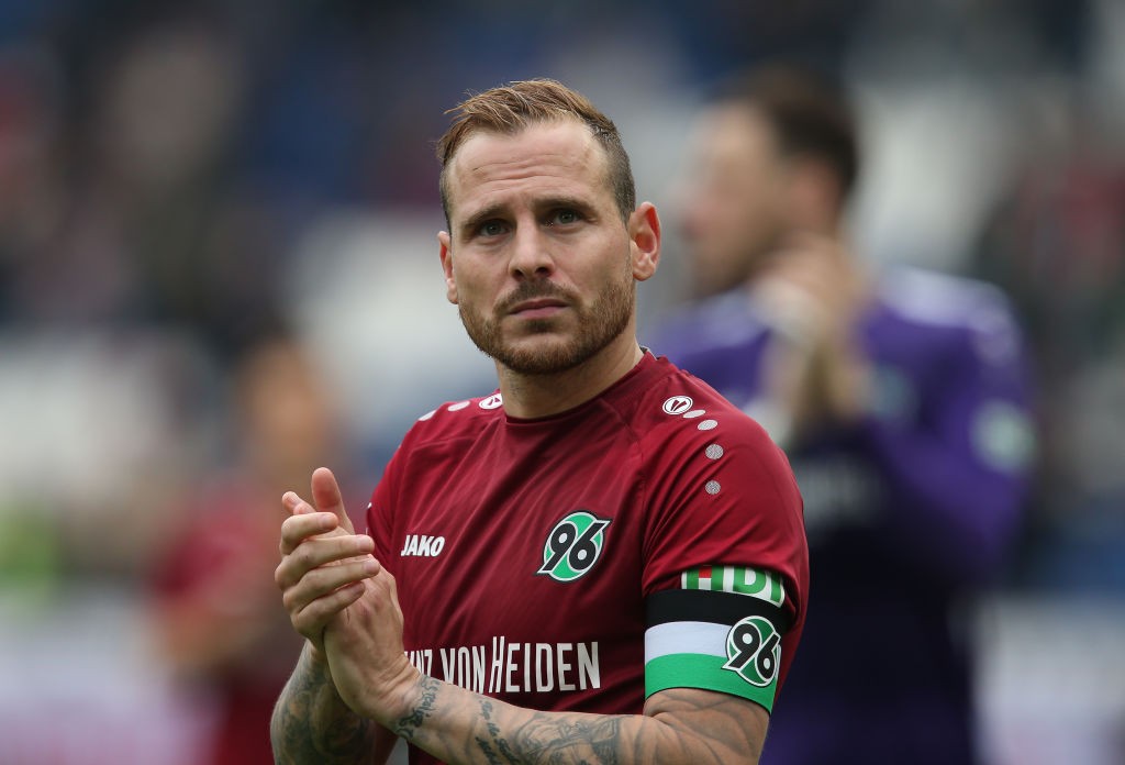 Marvin Bakalorz of Hannover 96 is disappointed of being relegated after the Bundesliga match between Hannover 96 and Sport-Club Freiburg. (Getty Images)