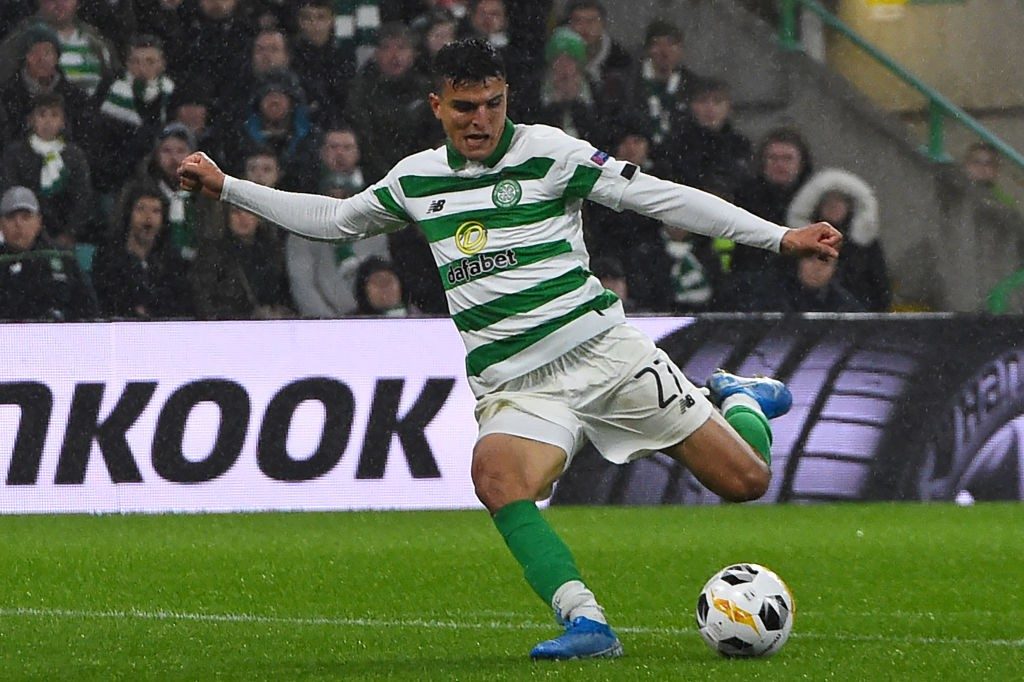 Mohamed Elyounoussi in action for Celtic. (Getty Images)