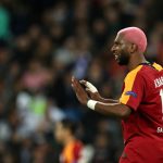 Ryan Babel of Galatasaray reacts during the UEFA Champions League group A match between Real Madrid and Galatasaray at Bernabeu. (Getty Images)