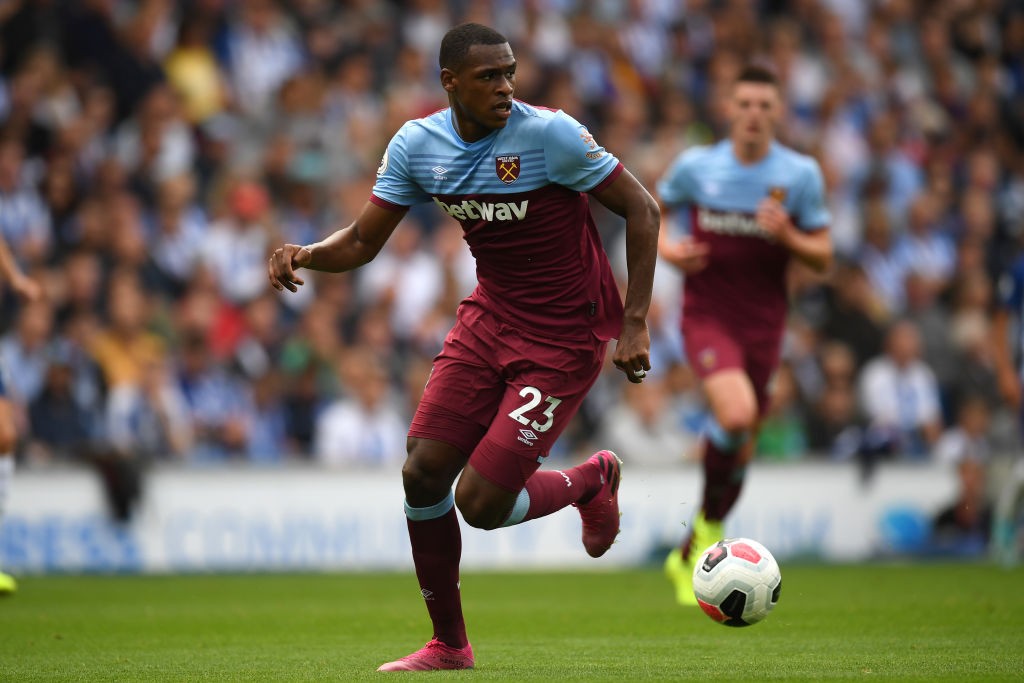 Issa Diop of West Ham United in action during the Premier League match between Brighton & Hove Albion and West Ham United at American Express Community Stadium on August 17, 2019 in Brighton, United Kingdom. (Getty Images)