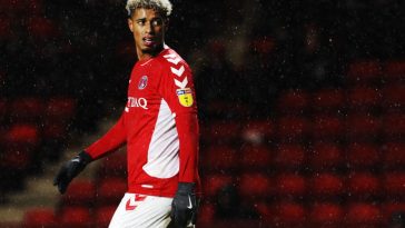 Lyle Taylor of Charlton Athletic reacts during the Sky Bet League One match between Charlton Athletic and AFC Wimbledon at The Valley. (Getty Images)