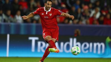 Adil Rami of Sevilla during the UEFA Super Cup match between Real Madrid and Sevilla at Lerkendal Stadium on August 9, 2016 in Trondheim, Norway. (Getty Images)