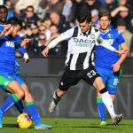 Ignacio Pussetto of Udinese Calcio in action during the Serie A match between Udinese Calcio and US Sassuolo at Stadio Friuli on January 12, 2020 in Udine, Italy. (Getty Images)