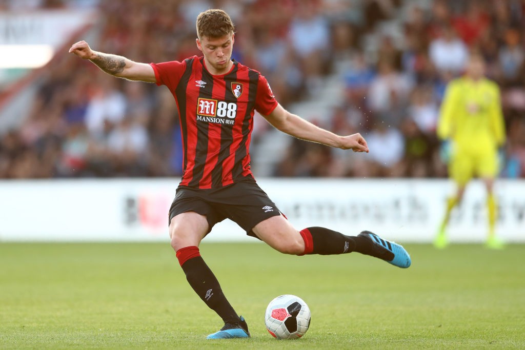 Jack Simpson of Bournemouth during the Pre-Season Friendly match between AFC Bournemouth and SS Lazio at Vitality Stadium on August 02, 2019 in Bournemouth, England. (Getty Images)