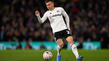Joe Bryan of Fulham during the FA Cup Third Round match between Fulham FC and Aston Villa at Craven Cottage on January 04, 2020 in London, England. (Getty Images)