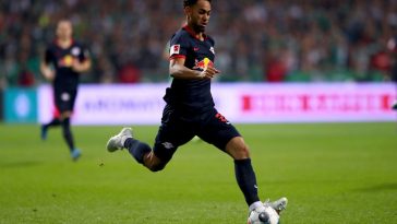 Matheus Cunha of Leipzig runs with the ball during the Bundesliga match between SV Werder Bremen and RB Leipzig at Wohninvest Weserstadion on September 21, 2019 in Bremen, Germany. (Getty Images)