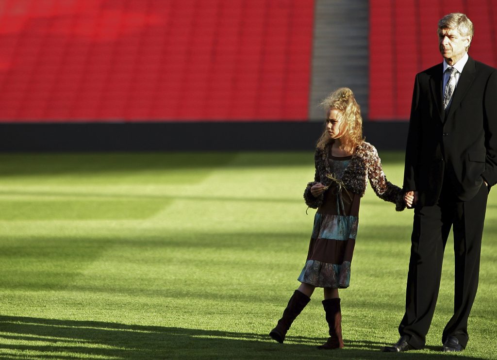 Arsene Wenger with his daughter