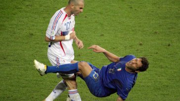 Zinedine Zidane headbutted Marco Matterazzi