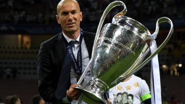 Zinedine Zidane with the Champions League
