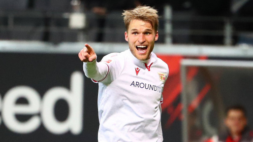 Sebastian Andersson celebrates after scoring (Credit: Transfermarkt)
