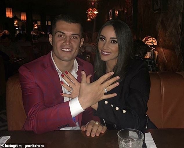 Granit Xhaka proposed to his wife Leonita Lekaj in 2017. (Credit: Instagram) 