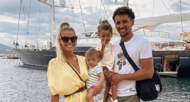 Marquinhos with his wife and two children. (Picture was taken from Rich Athletes)