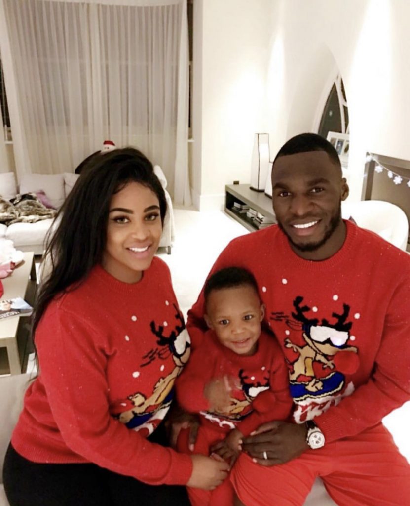 Christian Benteke with his wife and son. (Picture was taken from WTfoot)