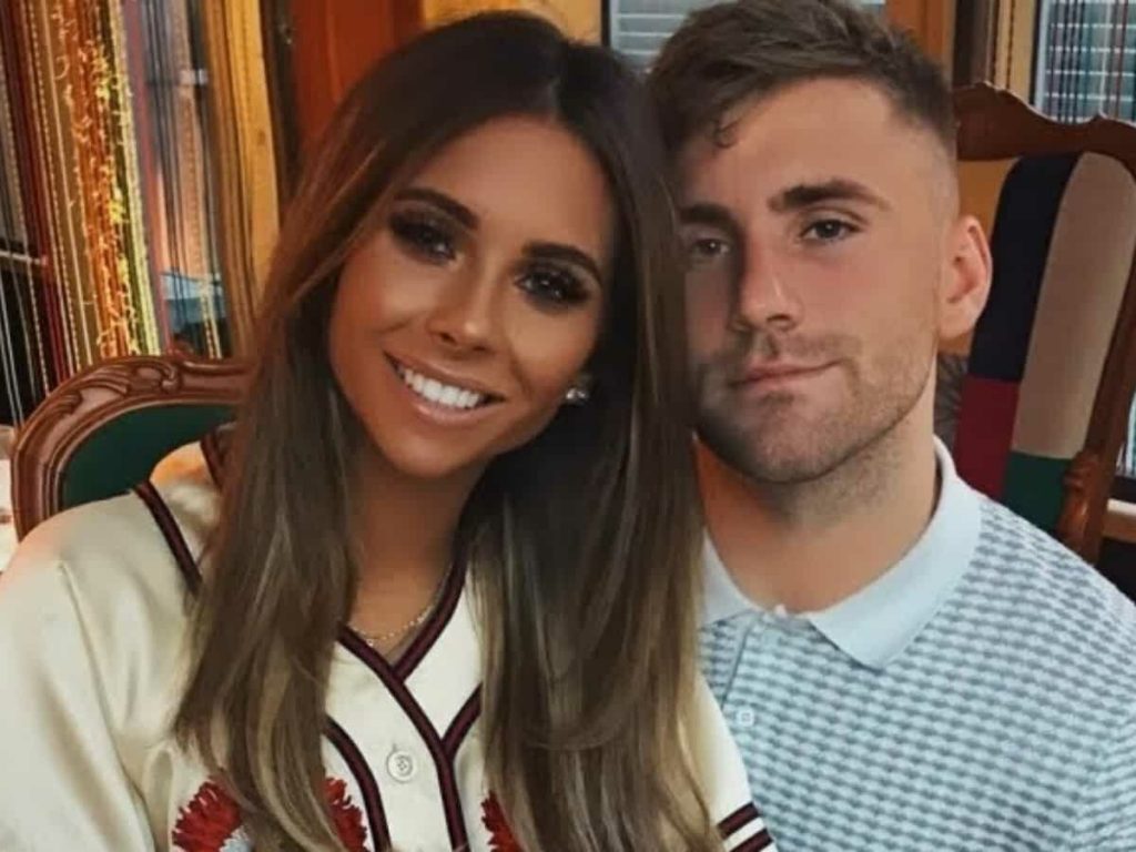 Luke Shaw announced the relationship with Anouska in 2017. (Picture was taken from FirstSportz)
