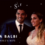 Luis Suarez with wife Sofia Balbi. (Credit: Getty Images)