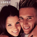 Cristian Tello with wife Lorena Lopez. (Credit: Instagram)