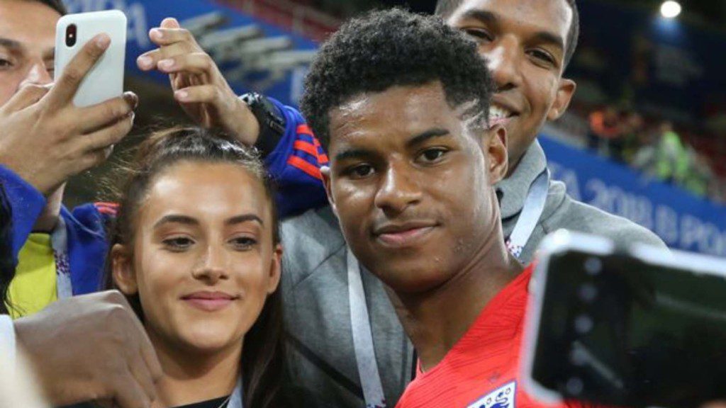 Marcus Rashford was spotted with his girlfriend Lucia Loi after England's game. (Picture was taken from Firstsportz)