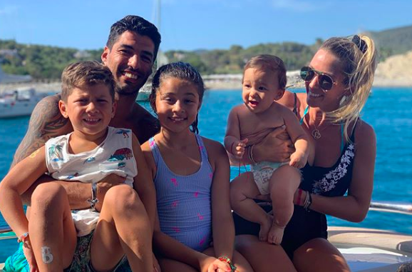  Luis Suarez with wife and children. (Picture was taken from moroccoworldnews.com)