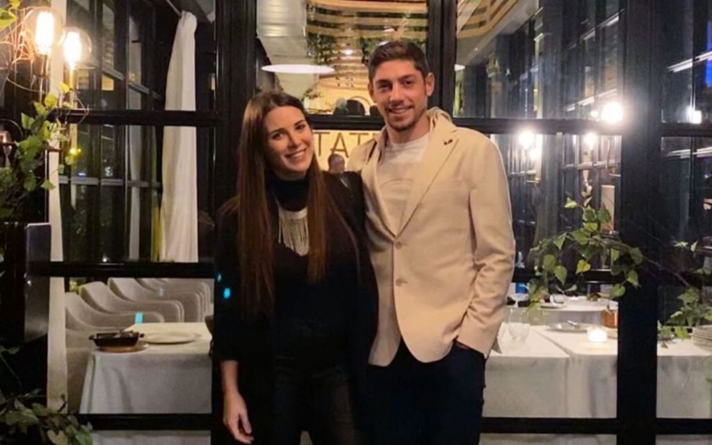 Federico Valverde met with his girlfriend in 2019. (Credit: Instagram)