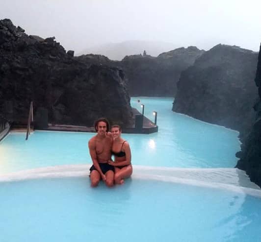 Yussuf Poulsen with his girlfriend Maria Duus on vacation. (Picture was taken from LifeBlogger)
