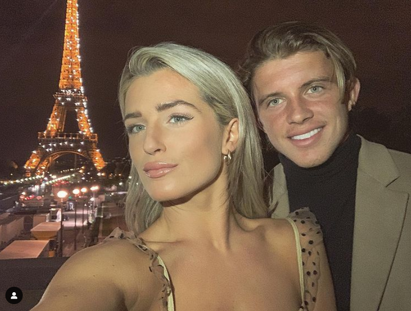 Conor Gallagher and girlfriend Aine May Kennedy at Paris. (Credit: Instagram)