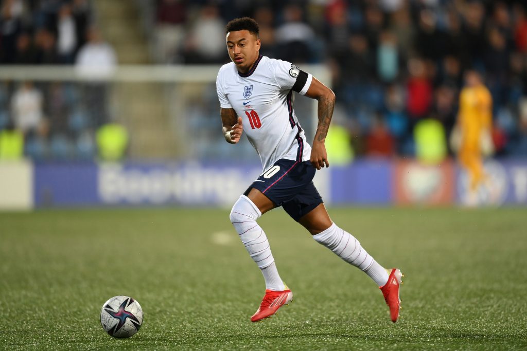 Jesse Lingard of England in action during the 2022 FIFA World Cup Qualifier match between Andorra and England. (Photo by Michael Regan/Getty Images)