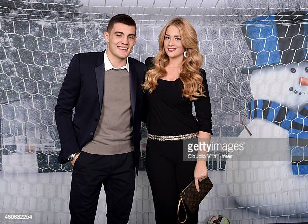 Mateo Kovacic and Izabel Andrijanic attend FC Internazionale Christmas Party at San Siro Lounge in Milano, Italy.  (Photo by Claudio Villa - Inter/Getty Images)