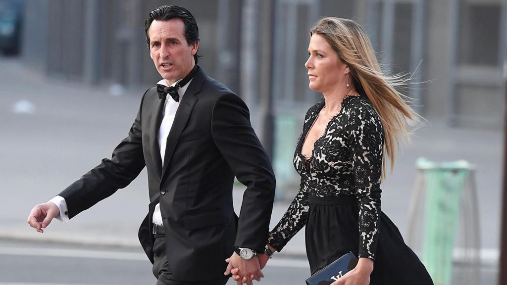 Unai Emery with his wife Luisa. They have been together for more than 20 years