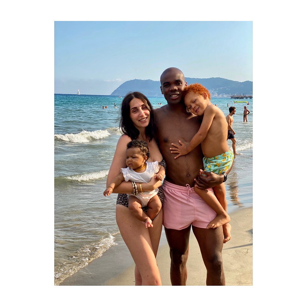 Angelo Ogbonna with his wife and children. (Credit: Instagram)