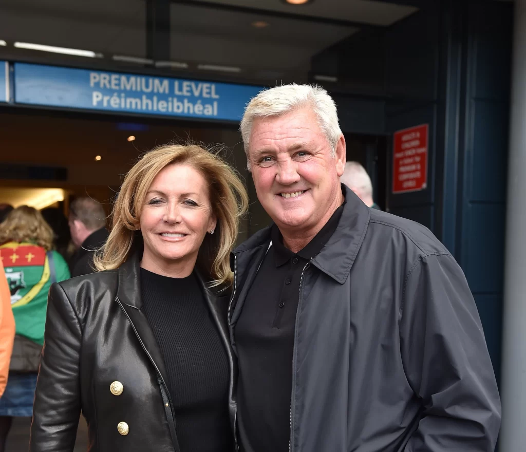 Steve Bruce with his wife Janet Bruce